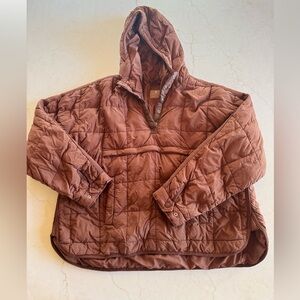 Free People Movement Pippa Packable Pullover Puffer Jacket Brown XL